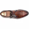 Shop Harris Shoes 1913 Harris Firenze 1913 Crocodile Print Buckle Shoes Brown