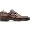 Shop Harris Shoes 1913 Harris Firenze 1913 Double Leather Buckle Monk Strap Brown
