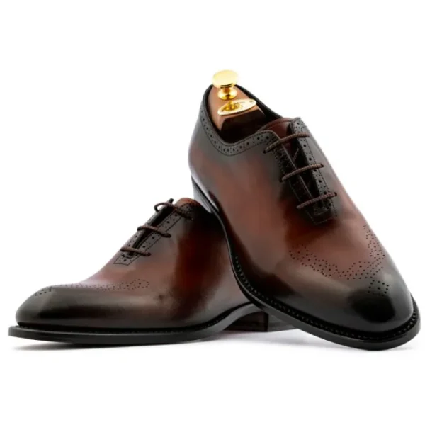 Outlet Harris Shoes 1913 Harris Firenze 1913 Hand-Painted Shaded Leather Oxford Brown