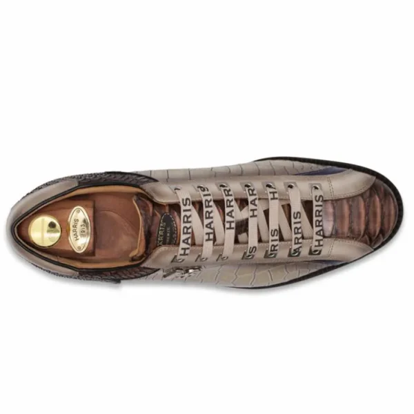 harris_firenze__handpaint_1-6.webp Outlet Harris Shoes 1913 Harris Firenze 1913 Hand-Painted Premium Leather Sneakers Grigi
