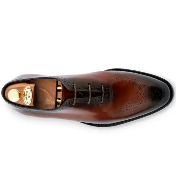 Outlet Harris Shoes 1913 Harris Firenze 1913 Hand-Painted Shaded Leather Oxford Brown