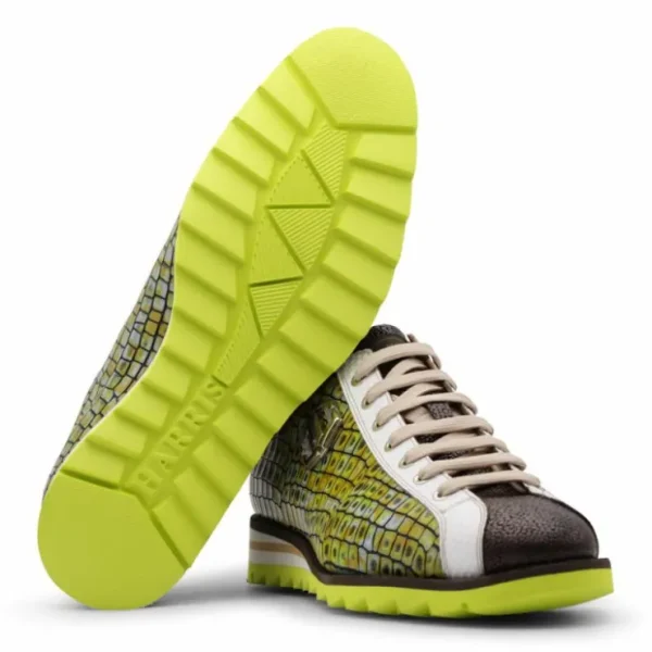 harris_firenze__handpaint_2-7.webp Sale Harris Shoes 1913 Harris Firenze 1913 Hand-painted Printed Leather Sneakers Giallo