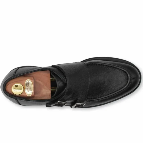 harris_firenze__leather_d_1-3.webp Online Harris Shoes 1913 Harris Firenze 1913 Leather Double Buckle Shoes Black