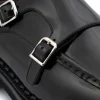 New Harris Shoes 1913 Harris Firenze 1913 Leather Double Monk Strap Black