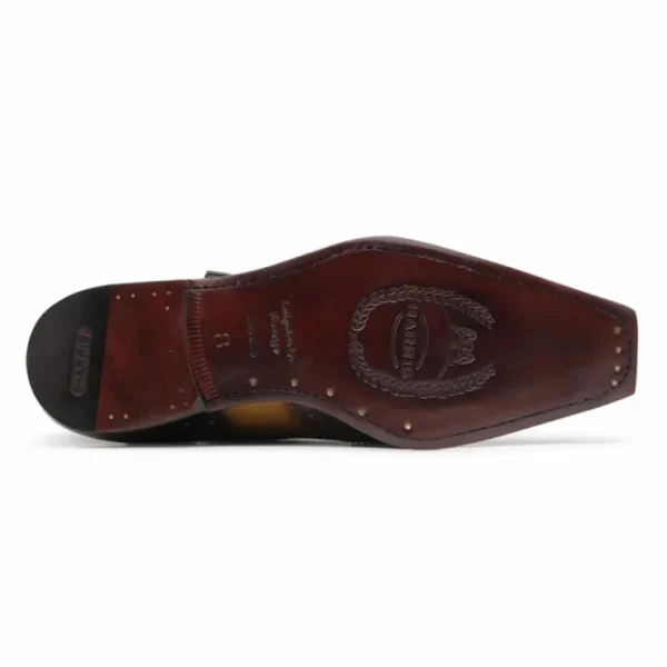 harris_firenze__leather_m_4.webp Fashion Harris Shoes 1913 Harris Firenze 1913 Leather Monkstrap Wingtip Shoes Brown