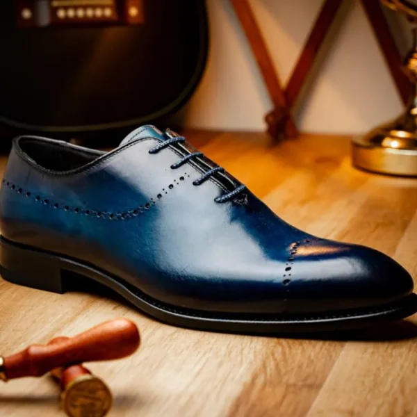 harris_firenze__leather_s_4-5.webp Best Harris Shoes 1913 Harris Firenze 1913 Leather Stringed Shoes Blue