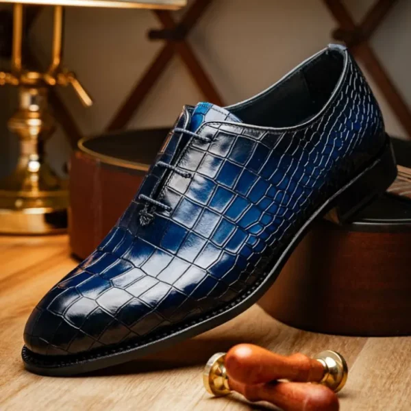 harris_firenze__leather_s_6.webp Cheap Harris Shoes 1913 Harris Firenze 1913 Leather Stringed Wholecut Shoes Blue