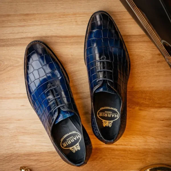 harris_firenze__leather_s_9.webp Cheap Harris Shoes 1913 Harris Firenze 1913 Leather Stringed Wholecut Shoes Blue
