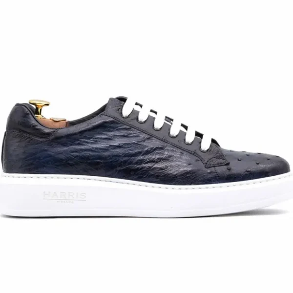 harris_firenze__ostrich_l_0.webp Best Sale Harris Shoes 1913 Harris Firenze 1913 Ostrich Leather Sneakers Blue