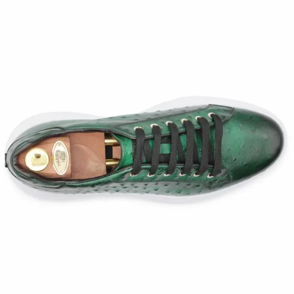 harris_firenze__ostrich_p_1-2.webp Cheap Harris Shoes 1913 Harris Firenze 1913 Ostrich Print Leather Sneakers Green