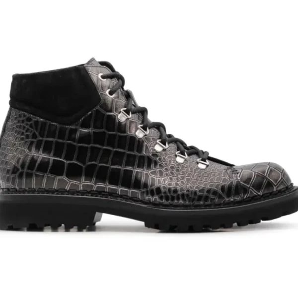 harris_firenze__pedula_cr_0-1.webp Shop Harris Shoes 1913 Harris Firenze 1913 Pedula Crocodile Print Boots Black