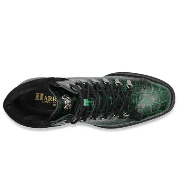harris_firenze__pedula_cr_3-3.webp Online Harris Shoes 1913 Harris Firenze 1913 Pedula Crocodile Print Boots Green