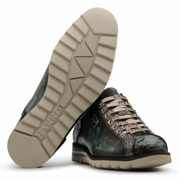 New Harris Shoes 1913 Harris Firenze 1913 Penelope Premium Leather Sneakers Green
