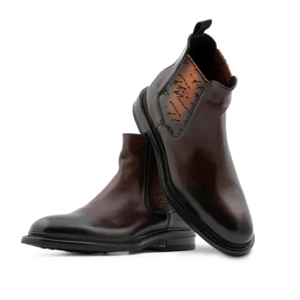 harris_firenze__polish_be_1-4.webp Discount Harris Shoes 1913 Harris Firenze 1913 Polish Beatles Leather Ankle Boots Brown