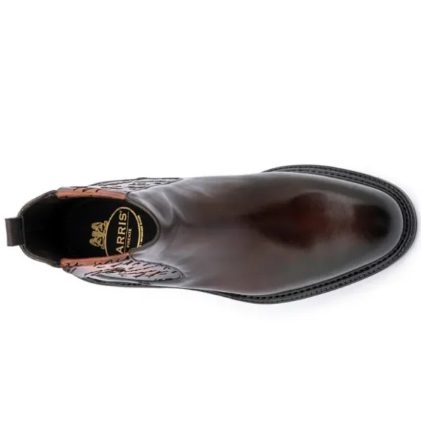 harris_firenze__polish_be_3-4.webp Discount Harris Shoes 1913 Harris Firenze 1913 Polish Beatles Leather Ankle Boots Brown