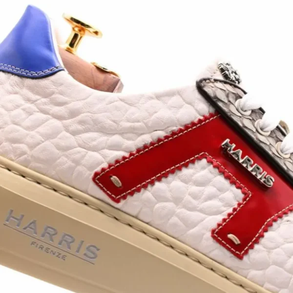 Sale Harris Shoes 1913 Harris Firenze 1913 Premium Leather Details Low-Top Sneakers White