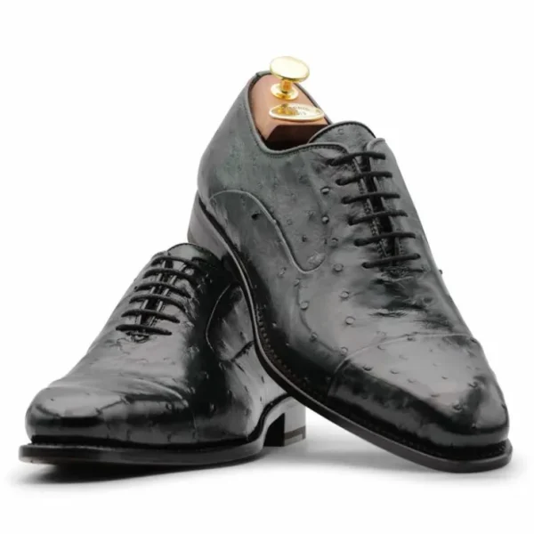 harris_firenze__premium_o_2-1.webp Outlet Harris Shoes 1913 Harris Firenze 1913 Premium Ostrich Leather Oxford Shoes Green