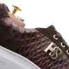 Cheap Harris Shoes 1913 Harris Firenze 1913 Python Printed Sneakers Dark Brown DarkBrown