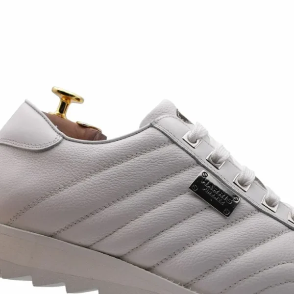 harris_firenze__quilt_cal_3.webp Discount Harris Shoes 1913 Harris Firenze 1913 Quilt Calfskin Sneakers White