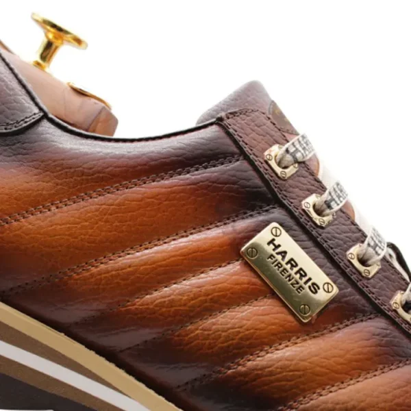 harris_firenze__quilted_s_1-1.webp Cheap Harris Shoes 1913 Harris Firenze 1913 Quilted Stitching Leather Sneakers Brown