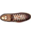Cheap Harris Shoes 1913 Harris Firenze 1913 Quilted Stitching Leather Sneakers Brown