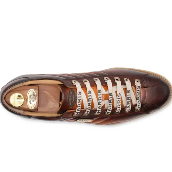 harris_firenze__quilted_s_3-1.webp Cheap Harris Shoes 1913 Harris Firenze 1913 Quilted Stitching Leather Sneakers Brown