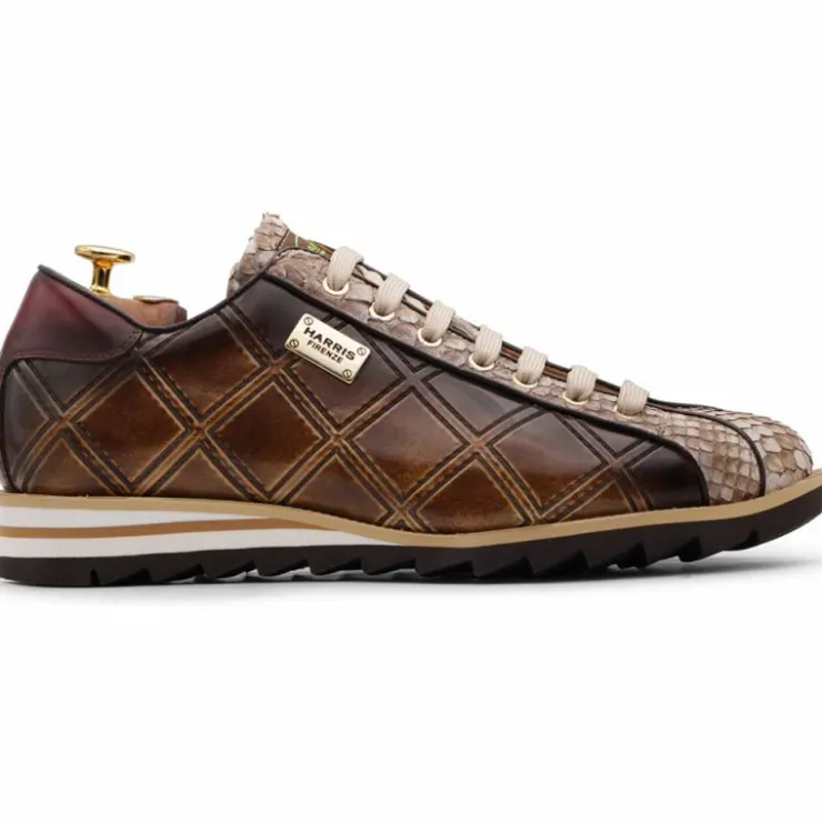 Sale Harris Shoes 1913 Harris Firenze 1913 Refined Details Leather Sneakers Brown