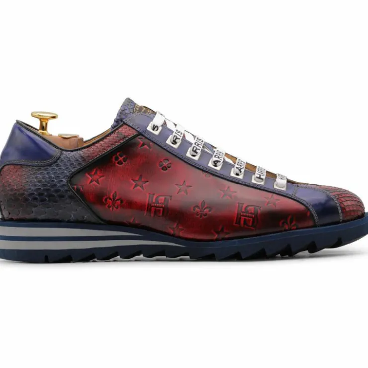 Sale Harris Shoes 1913 Harris Firenze 1913 Refined Details Leather Sneakers Red