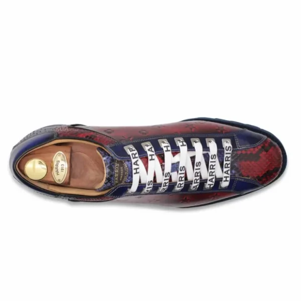 harris_firenze__refined_d_1-2.webp Sale Harris Shoes 1913 Harris Firenze 1913 Refined Details Leather Sneakers Red