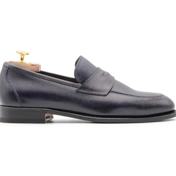 Discount Harris Shoes 1913 Harris Firenze 1913 Rice Grain Embossed Leather Blue