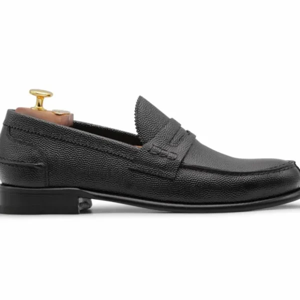 harris_firenze__rice_grai_0.webp Cheap Harris Shoes 1913 Harris Firenze 1913 Rice Grain Embossed Leather Moccasin Brown