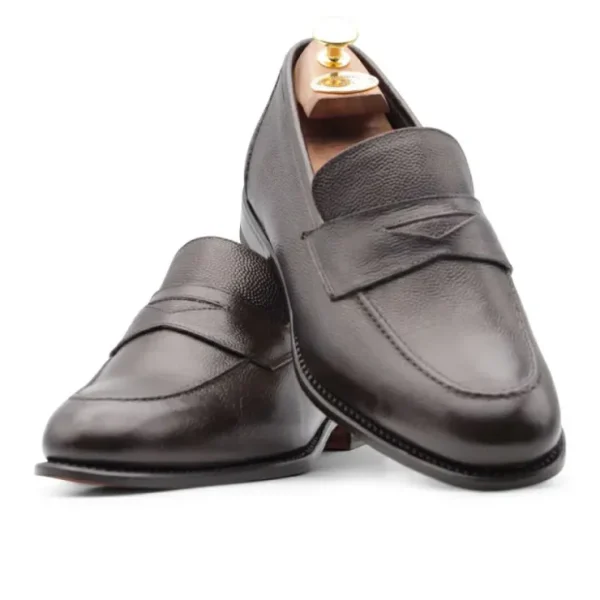 harris_firenze__rice_grai_1-2.webp Outlet Harris Shoes 1913 Harris Firenze 1913 Rice Grain Embossed Leather Brown