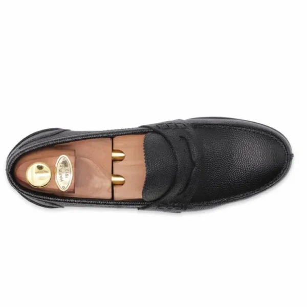 harris_firenze__rice_grai_1.webp Cheap Harris Shoes 1913 Harris Firenze 1913 Rice Grain Embossed Leather Moccasin Brown