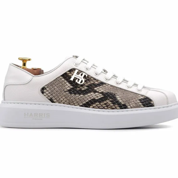 New Harris Shoes 1913 Harris Firenze 1913 Rock Python Sneakers White