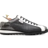 Hot Harris Shoes 1913 Harris Firenze 1913 Rubberized Crocodile Print Sneakers Black