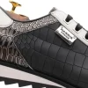Hot Harris Shoes 1913 Harris Firenze 1913 Rubberized Crocodile Print Sneakers Black