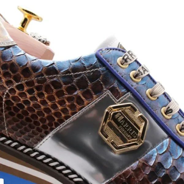 harris_firenze__shaded_py_3.webp Flash Sale Harris Shoes 1913 Harris Firenze 1913 Shaded Python Sneakers Blue