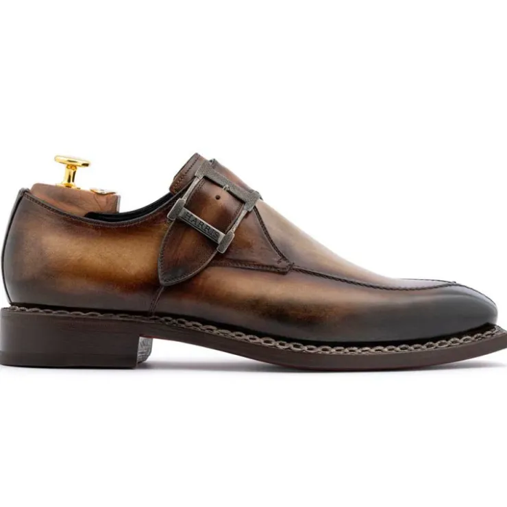 Discount Harris Shoes 1913 Harris Firenze 1913 Single Buckle Leather Shoes Chiaro