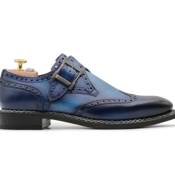 harris_firenze__single_bu_0-5.webp Store Harris Shoes 1913 Harris Firenze 1913 Single Buckle Leather Shoes Blue
