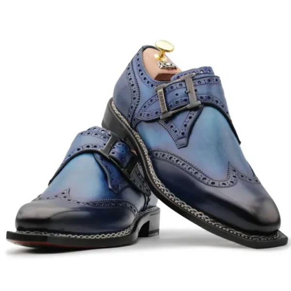 harris_firenze__single_bu_1-5.webp Store Harris Shoes 1913 Harris Firenze 1913 Single Buckle Leather Shoes Blue