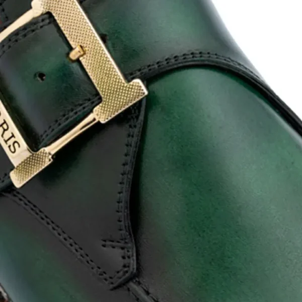 Hot Harris Shoes 1913 Harris Firenze 1913 Single Buckle Leather Shoes Green