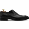 Cheap Harris Shoes 1913 Harris Firenze 1913 Slip-On Mit Brogue Verzierungen Oxford Black