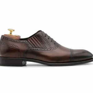 New Harris Shoes 1913 Harris Firenze 1913 Slip-On Mit Brogue Verzierungen Oxford Brown