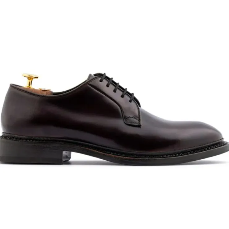 Fashion Harris Shoes 1913 Harris Firenze 1913 Smooth Brushed Leather Derby Brown