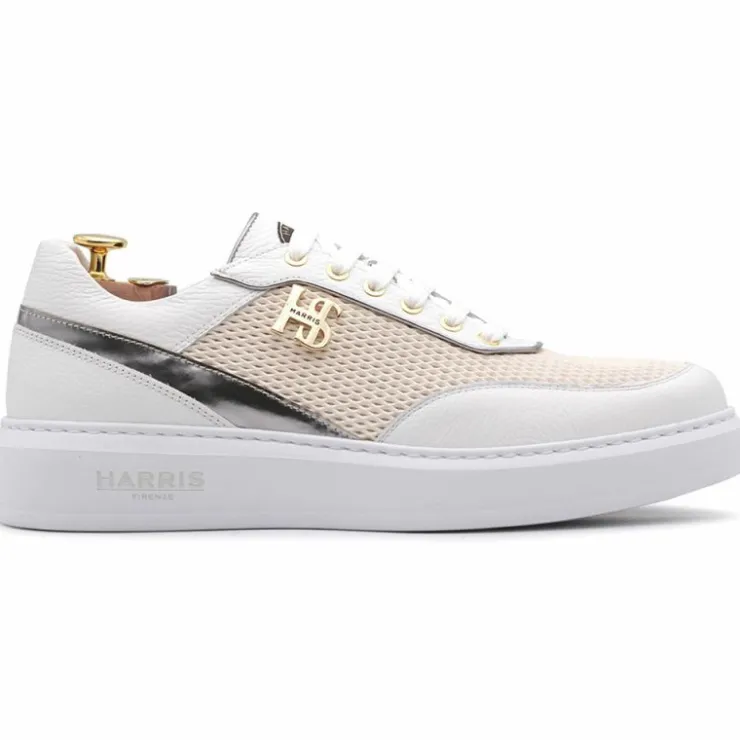 Flash Sale Harris Shoes 1913 Harris Firenze 1913 Suede / Calfskin Sneakers White