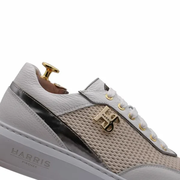 harris_firenze__suede__ca_2.webp Flash Sale Harris Shoes 1913 Harris Firenze 1913 Suede / Calfskin Sneakers White