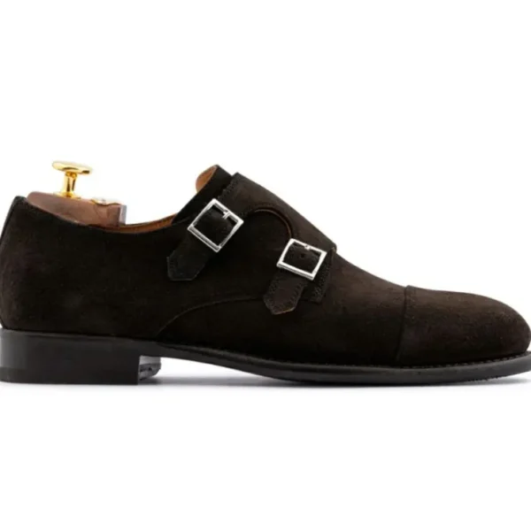 harris_firenze__suede_dou_0.webp Store Harris Shoes 1913 Harris Firenze 1913 Suede Double Buckle Monk Strap Brown
