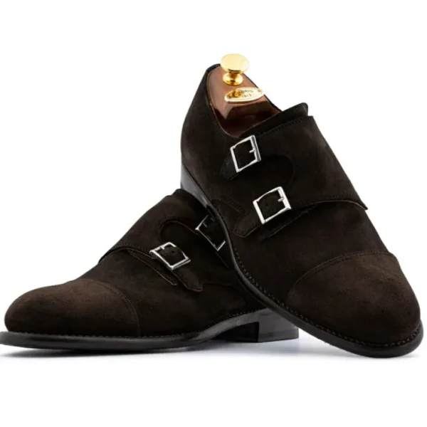harris_firenze__suede_dou_1.webp Store Harris Shoes 1913 Harris Firenze 1913 Suede Double Buckle Monk Strap Brown