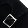 Hot Harris Shoes 1913 Harris Firenze 1913 Suede Double Buckle Monk Strap Black