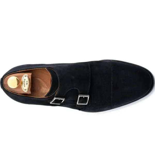 harris_firenze__suede_dou_3-1.webp Hot Harris Shoes 1913 Harris Firenze 1913 Suede Double Buckle Monk Strap Black